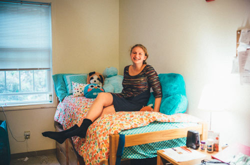 Academy student in the residence hall