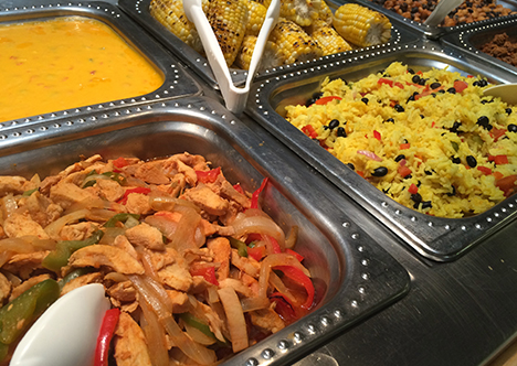 Sample of options available at dining hall