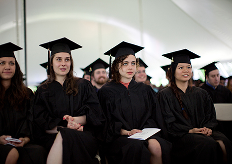 Graduating students at the 2013 commencement ceremony